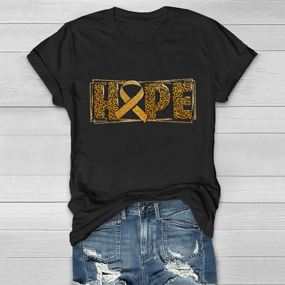 Hope Leopard Print Letters Healthwear T-shirt