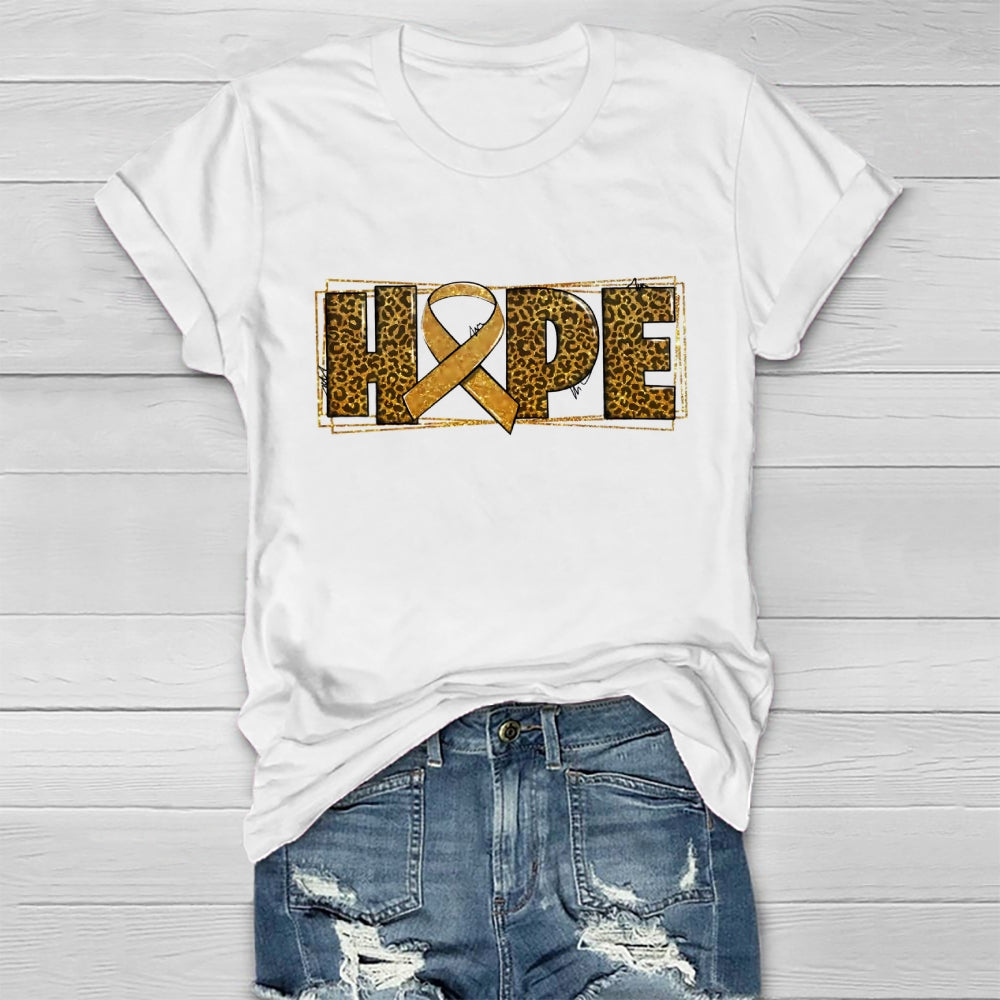 Hope Leopard Print Letters Healthwear T-shirt