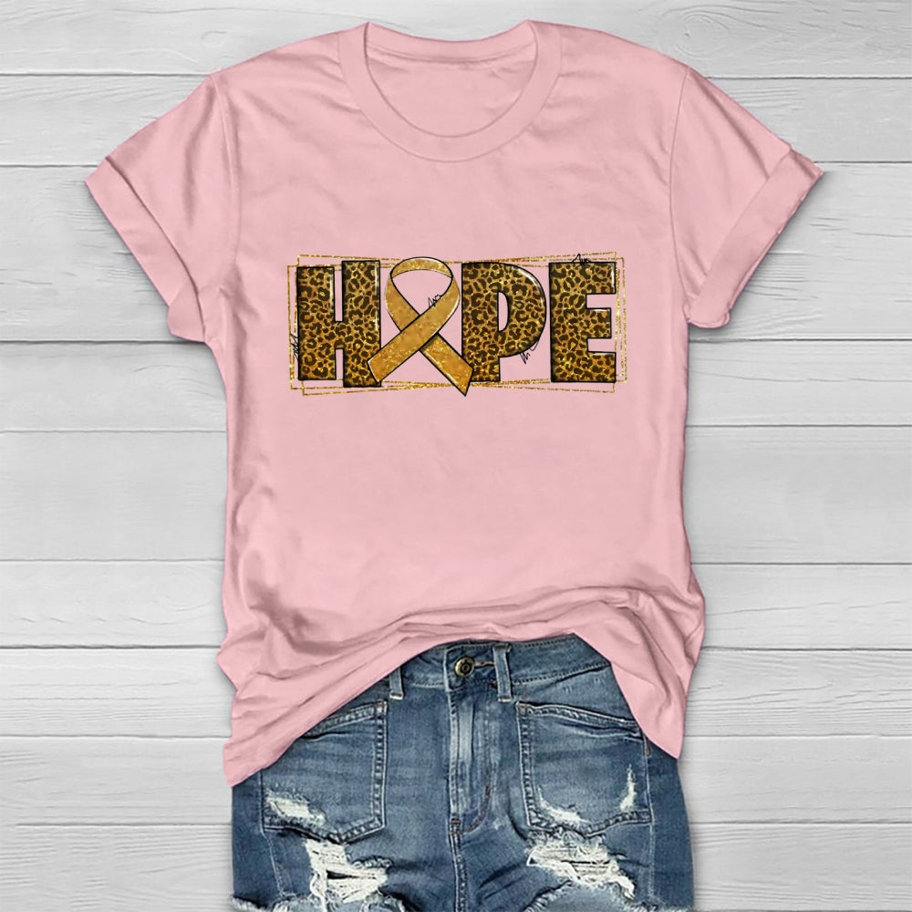 Hope Leopard Print Letters Healthwear T-shirt