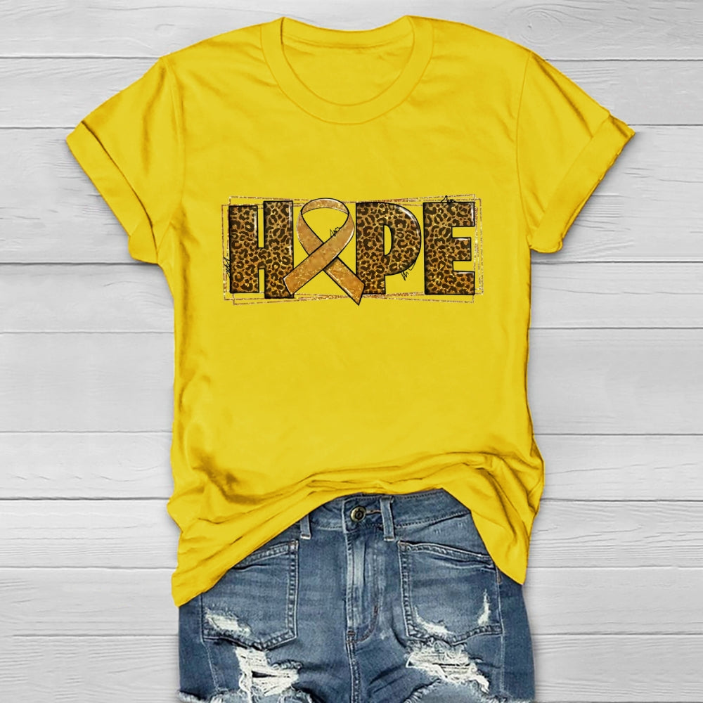 Hope Leopard Print Letters Healthwear T-shirt