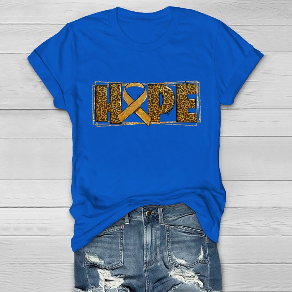 Hope Leopard Print Letters Healthwear T-shirt