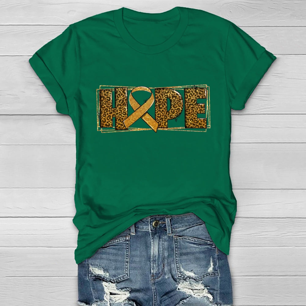 Hope Leopard Print Letters Healthwear T-shirt