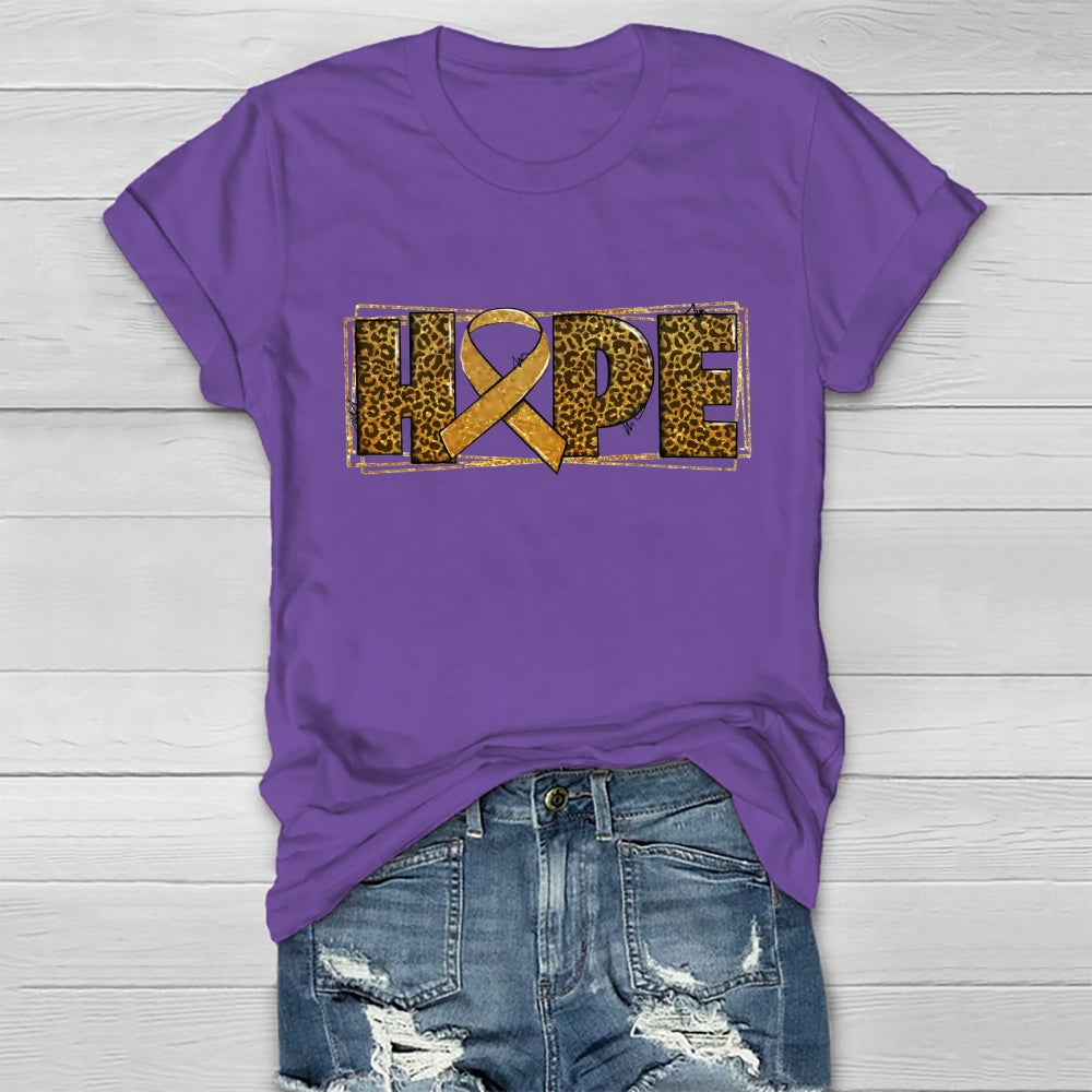 Hope Leopard Print Letters Healthwear T-shirt