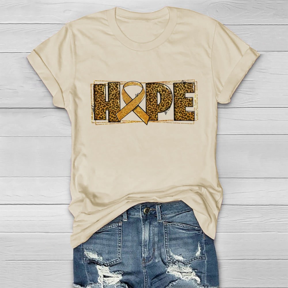 Hope Leopard Print Letters Healthwear T-shirt
