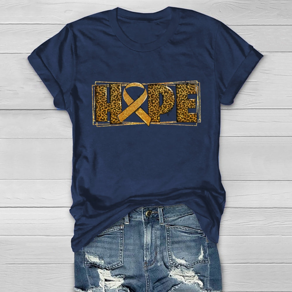 Hope Leopard Print Letters Healthwear T-shirt