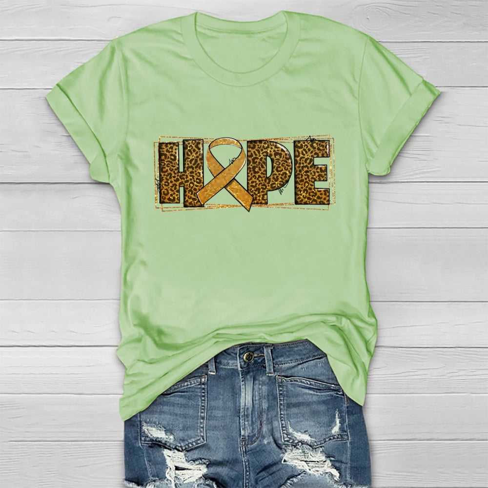 Hope Leopard Print Letters Healthwear T-shirt