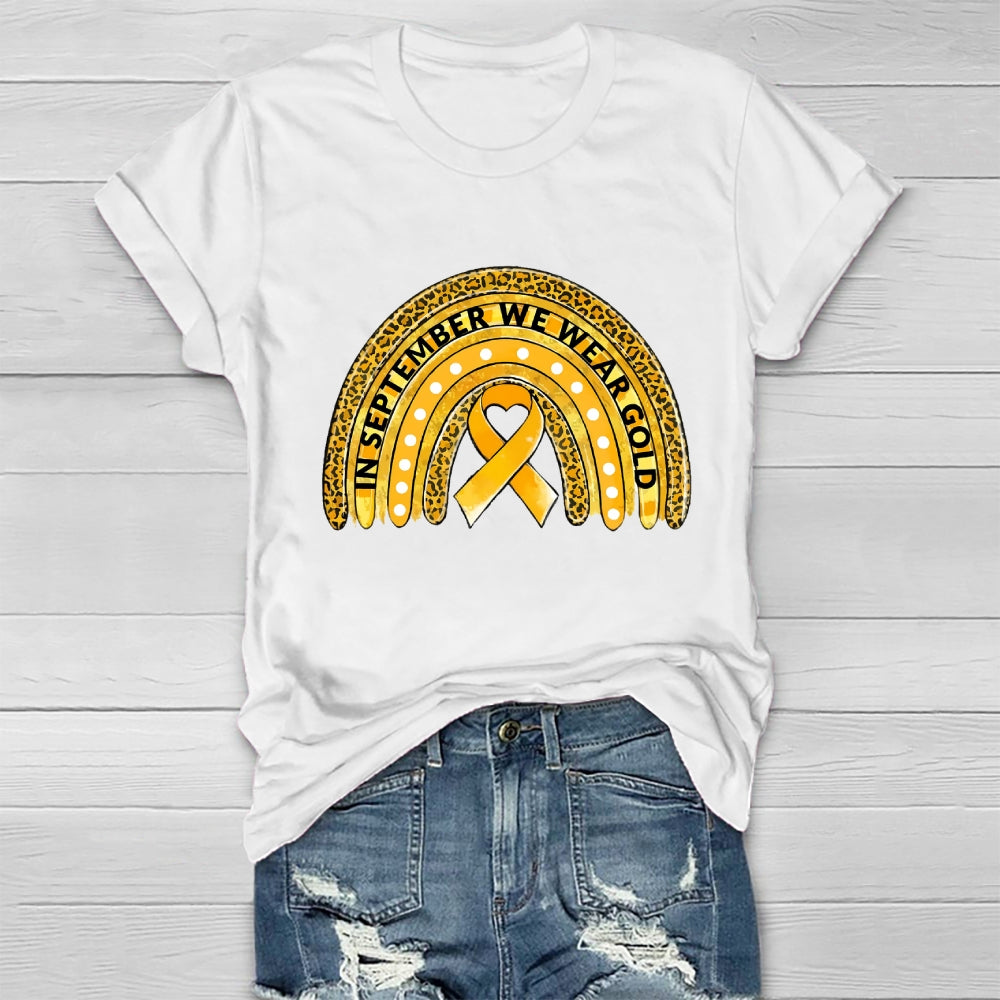In September We Wear Gold Childhood Cancer Awareness Healthwear T-shirt
