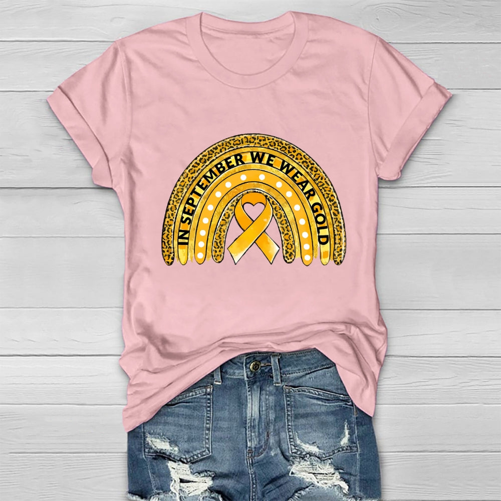 In September We Wear Gold Childhood Cancer Awareness Healthwear T-shirt