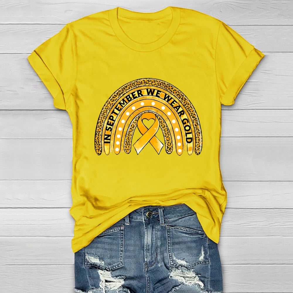 In September We Wear Gold Childhood Cancer Awareness Healthwear T-shirt