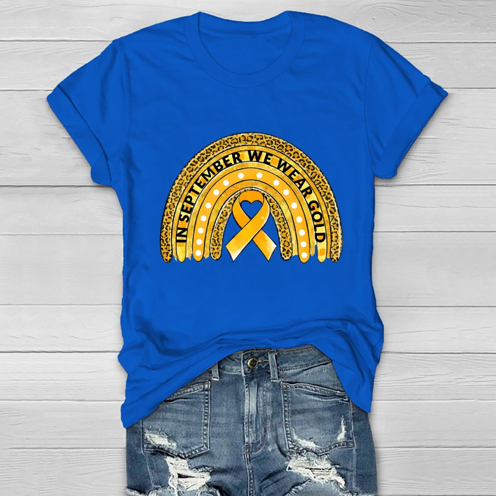 In September We Wear Gold Childhood Cancer Awareness Healthwear T-shirt