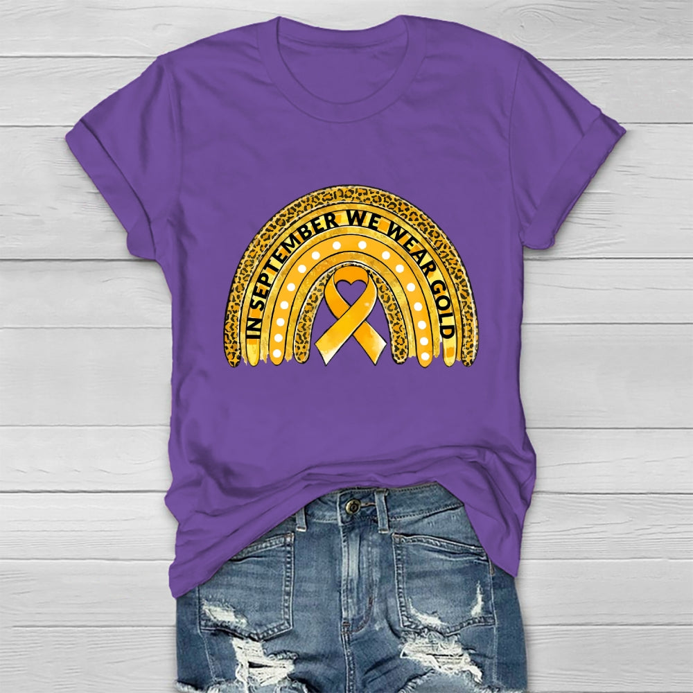 In September We Wear Gold Childhood Cancer Awareness Healthwear T-shirt