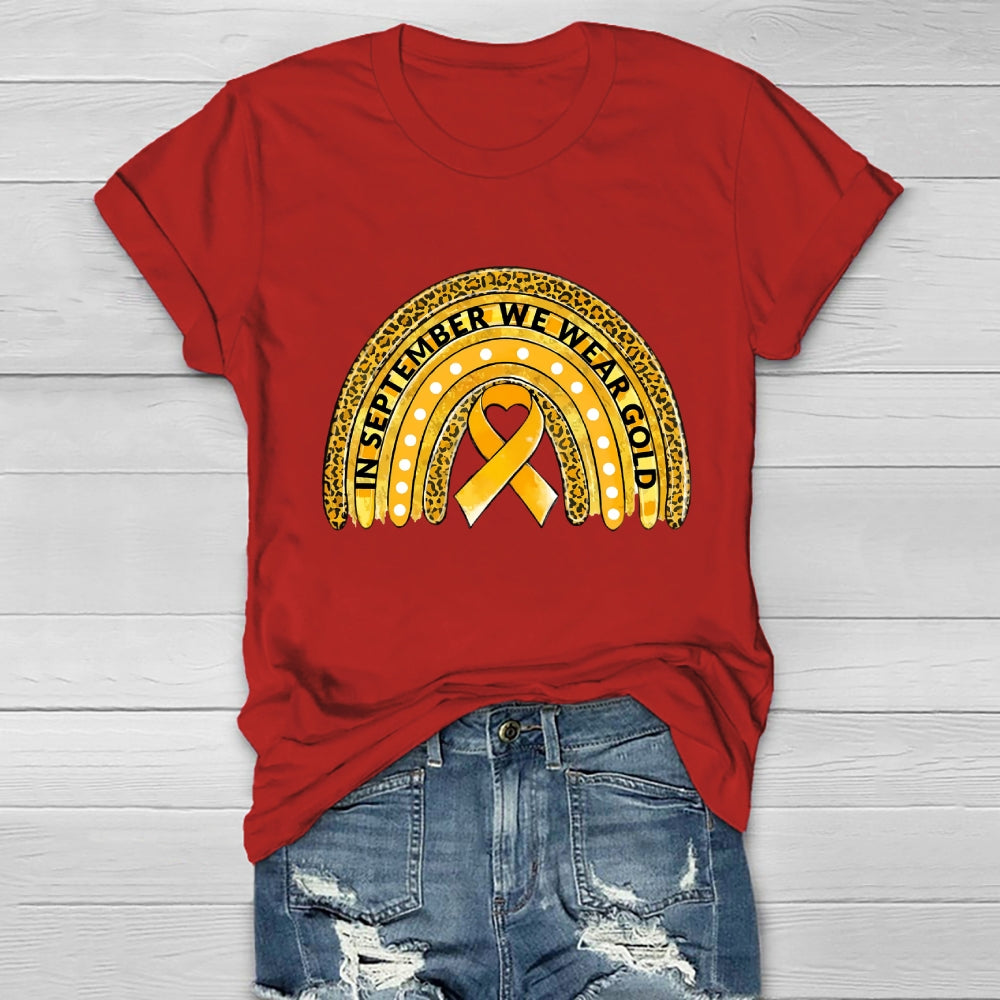 In September We Wear Gold Childhood Cancer Awareness Healthwear T-shirt