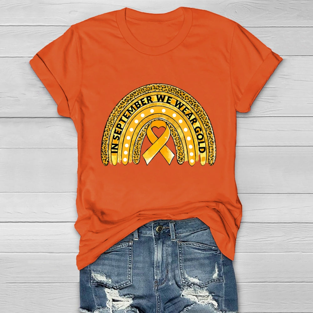 In September We Wear Gold Childhood Cancer Awareness Healthwear T-shirt