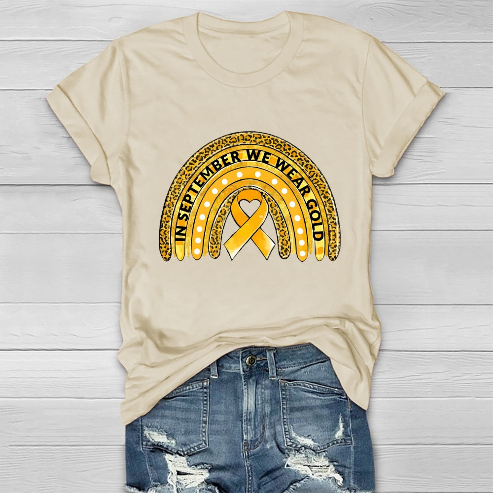 In September We Wear Gold Childhood Cancer Awareness Healthwear T-shirt