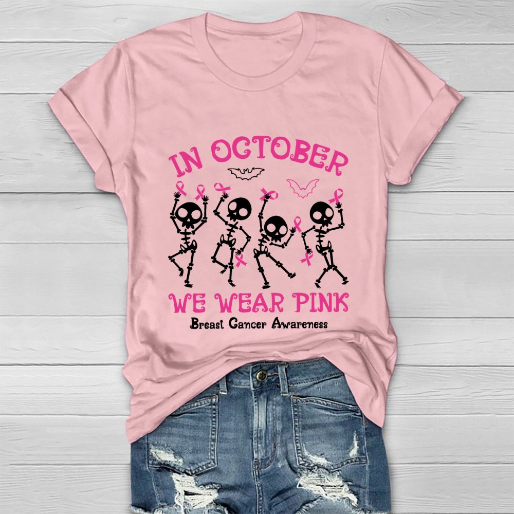 In October We Wear Pink Halloween Healthwear T-shirt