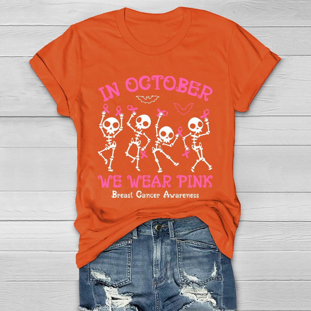 In October We Wear Pink Halloween Healthwear T-shirt