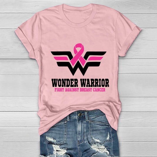 Wonder Warrior Fight Against Breast Cancer Healthwear T-shirt