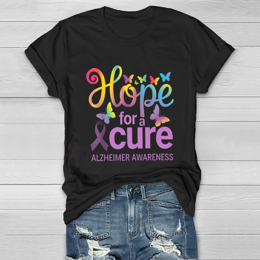 Hope For A Cure Alzheimer Awareness Healthwear T-shirt