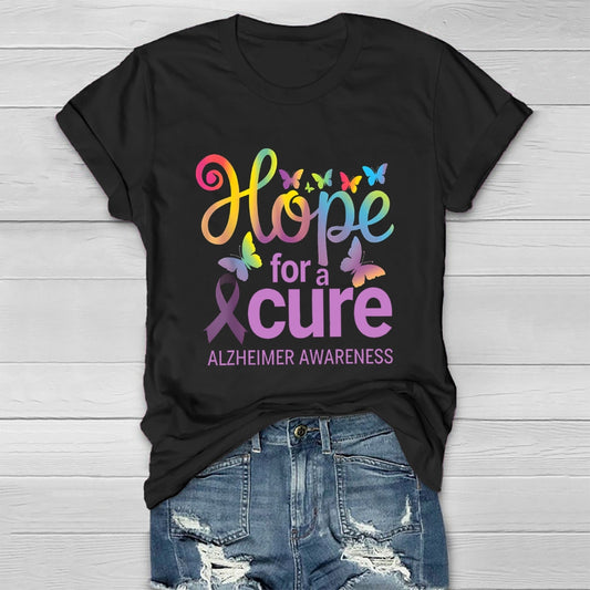 Hope For A Cure Alzheimer Awareness Healthwear T-shirt