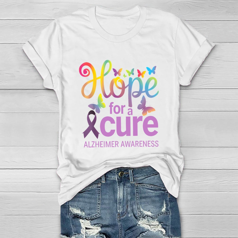 Hope For A Cure Alzheimer Awareness Healthwear T-shirt