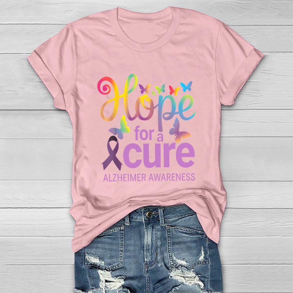Hope For A Cure Alzheimer Awareness Healthwear T-shirt