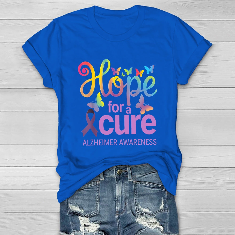 Hope For A Cure Alzheimer Awareness Healthwear T-shirt