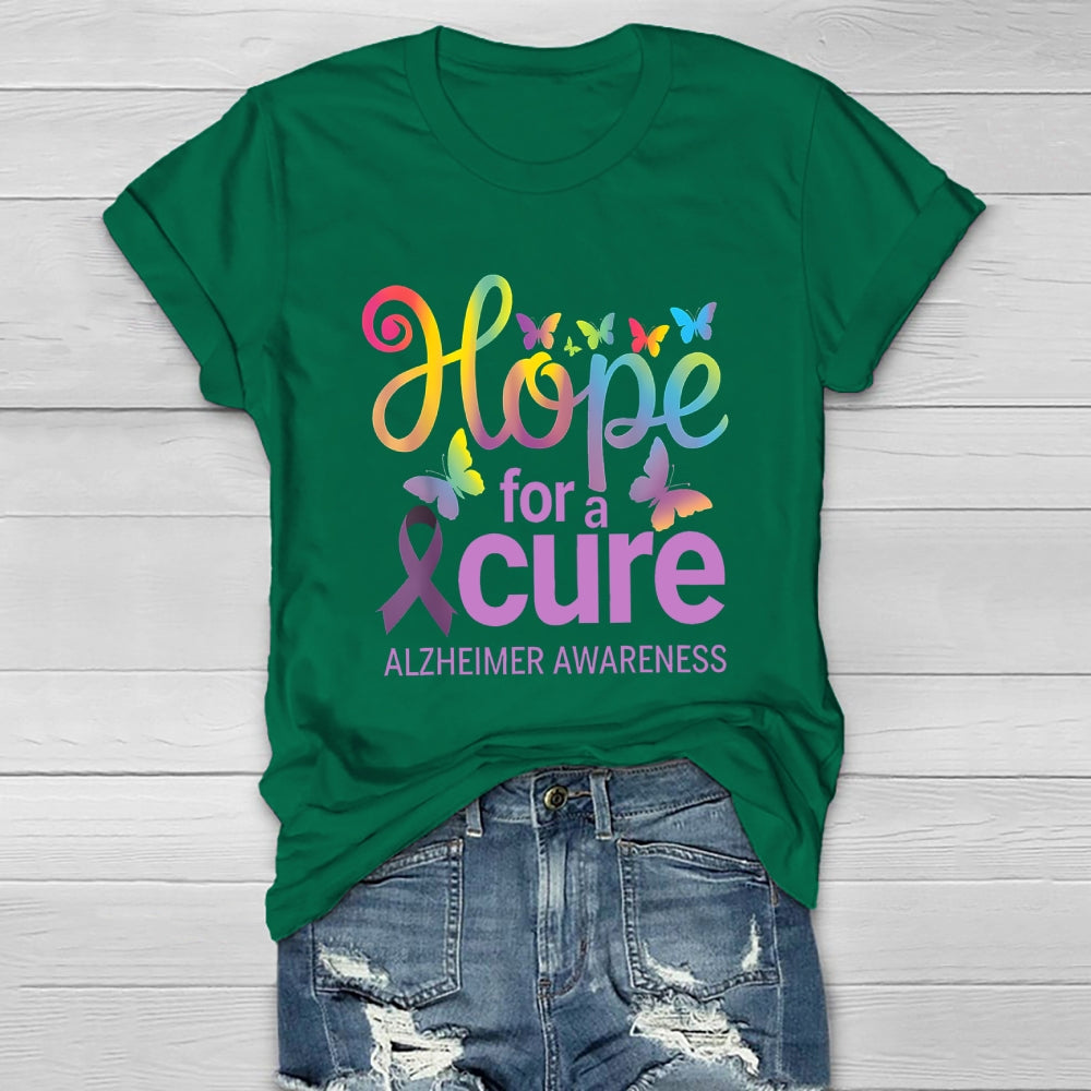 Hope For A Cure Alzheimer Awareness Healthwear T-shirt