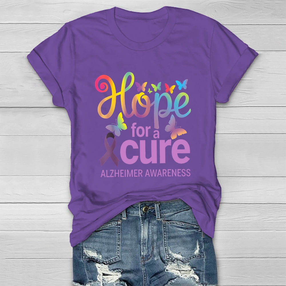 Hope For A Cure Alzheimer Awareness Healthwear T-shirt