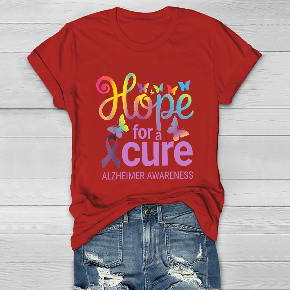 Hope For A Cure Alzheimer Awareness Healthwear T-shirt