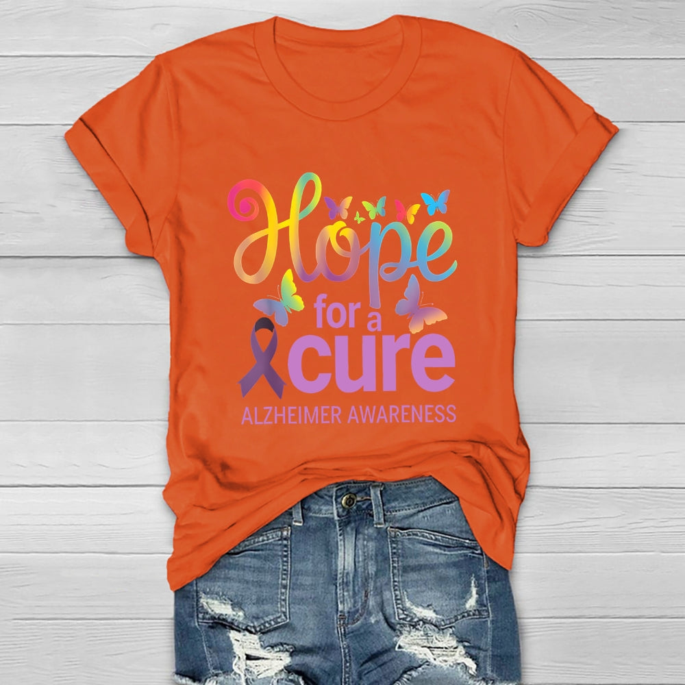 Hope For A Cure Alzheimer Awareness Healthwear T-shirt