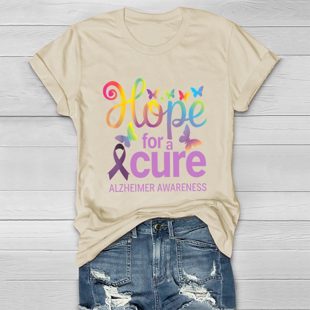 Hope For A Cure Alzheimer Awareness Healthwear T-shirt