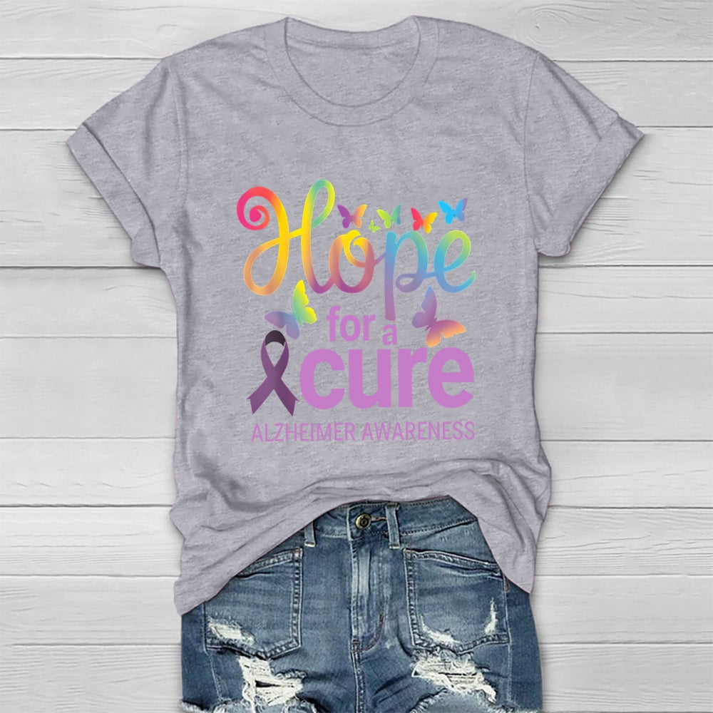 Hope For A Cure Alzheimer Awareness Healthwear T-shirt