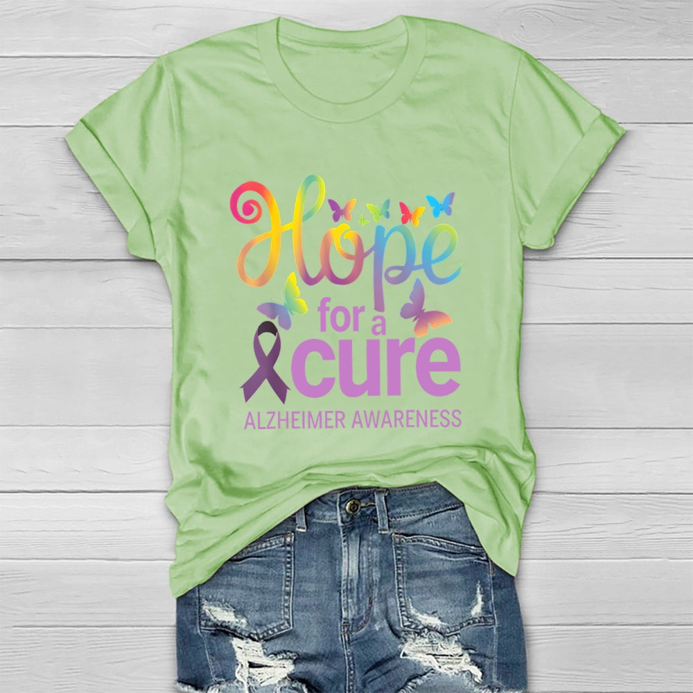 Hope For A Cure Alzheimer Awareness Healthwear T-shirt
