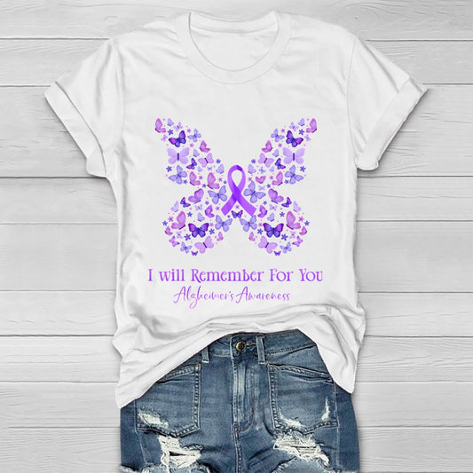 I Will Remember For You Alzheimer’s Awareness  Healthwear T-shirt