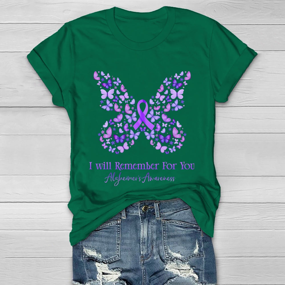 I Will Remember For You Alzheimer’s Awareness  Healthwear T-shirt