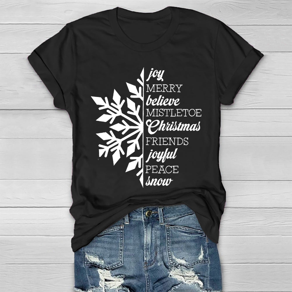 Joy Merry Believe Christmas Healthwear T-Shirt
