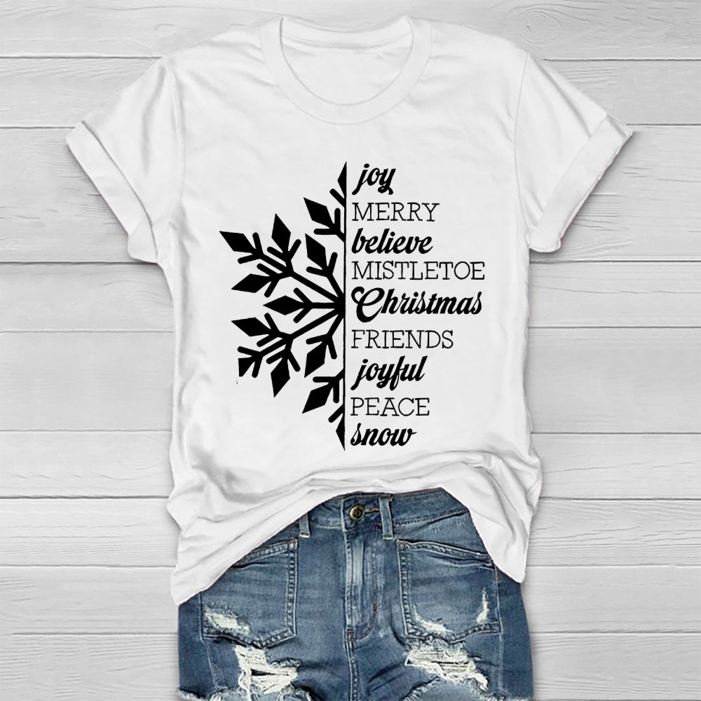 Joy Merry Believe Christmas Healthwear T-Shirt