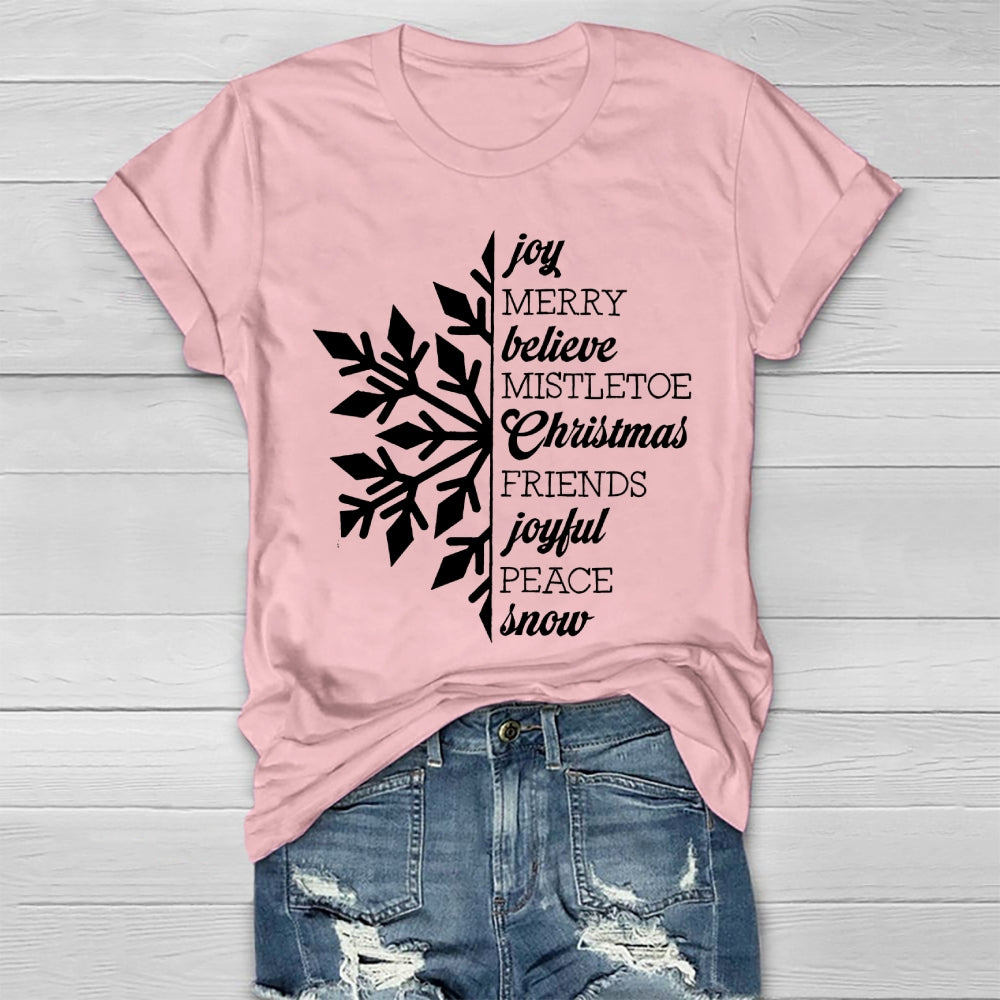 Joy Merry Believe Christmas Healthwear T-Shirt
