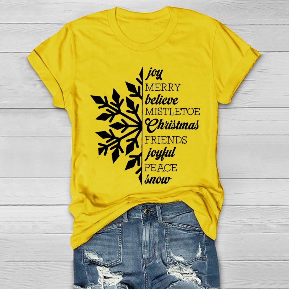 Joy Merry Believe Christmas Healthwear T-Shirt
