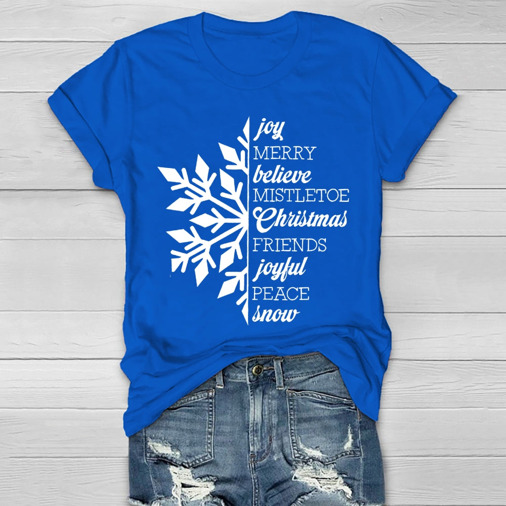 Joy Merry Believe Christmas Healthwear T-Shirt