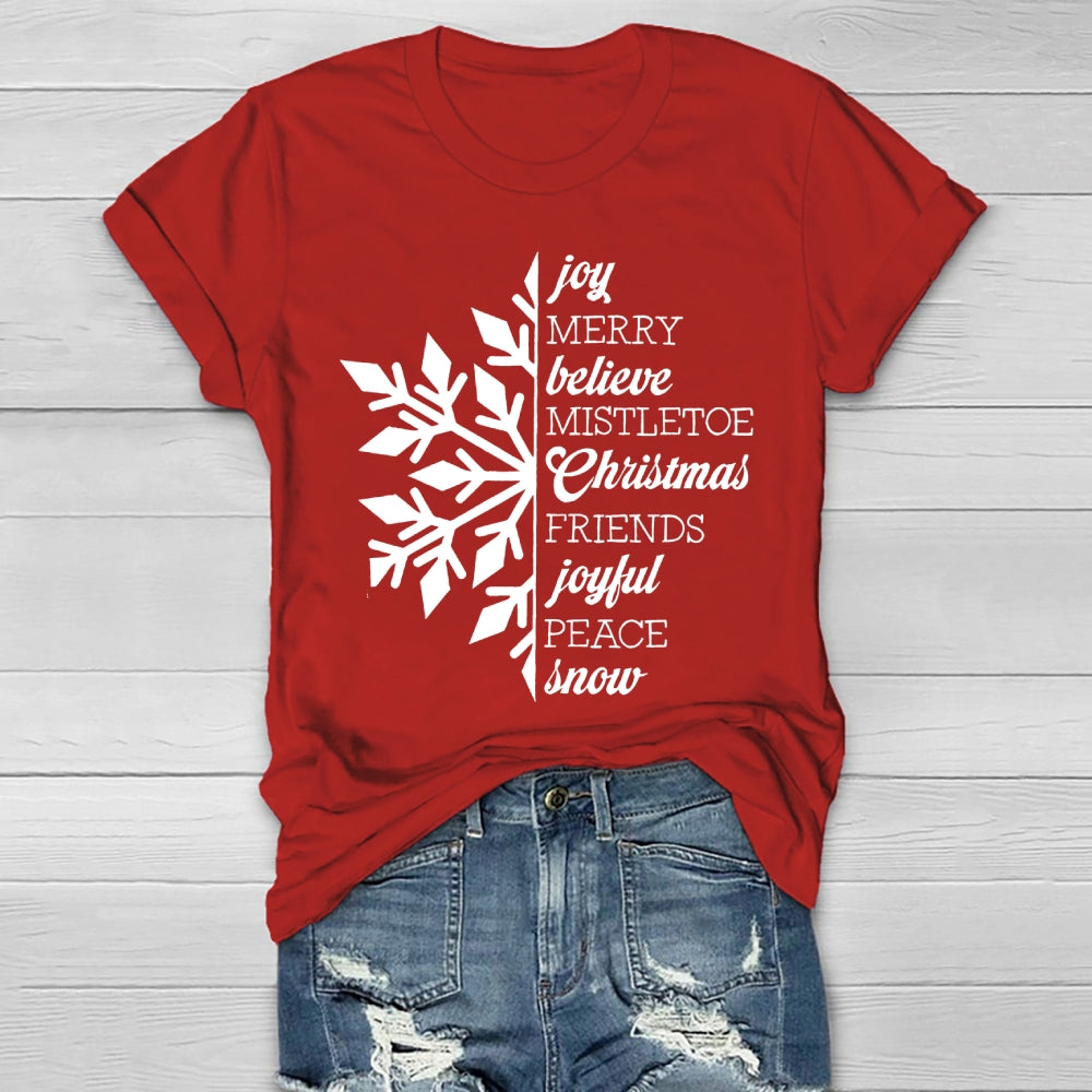 Joy Merry Believe Christmas Healthwear T-Shirt