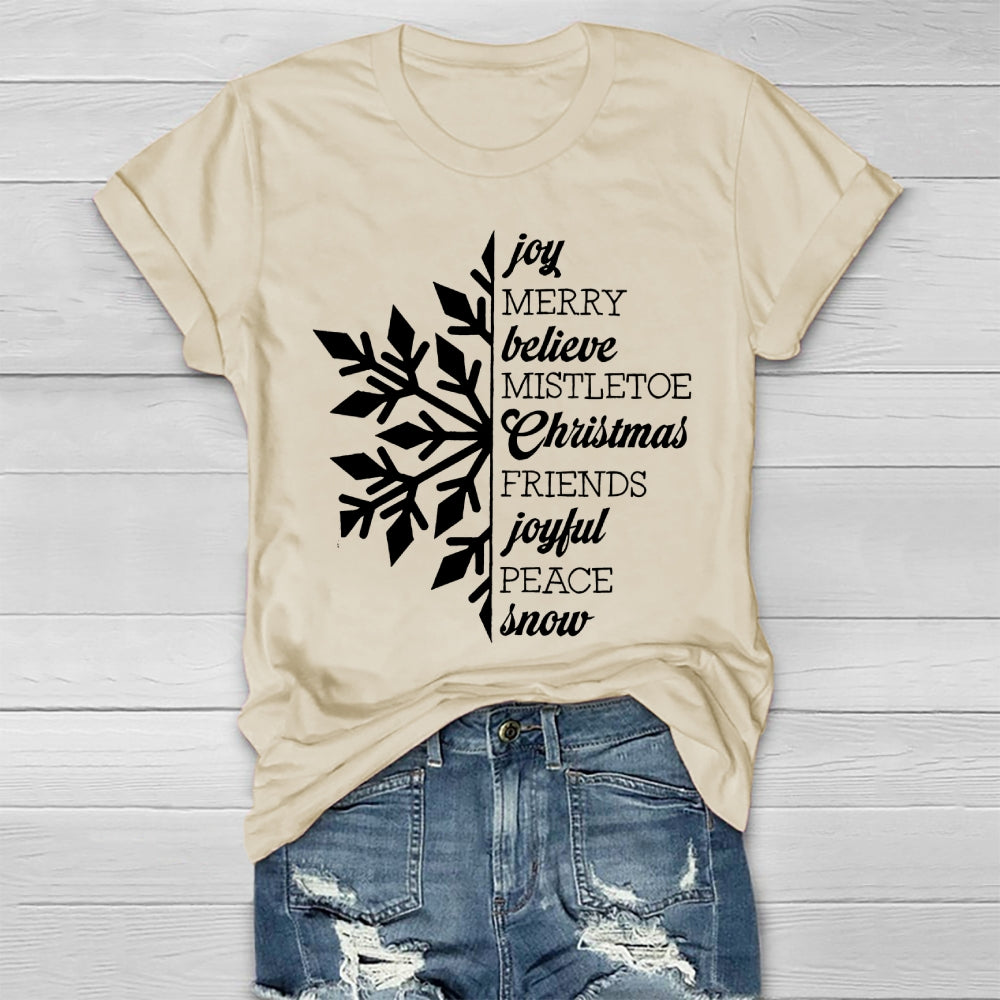 Joy Merry Believe Christmas Healthwear T-Shirt