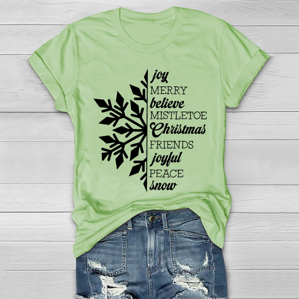 Joy Merry Believe Christmas Healthwear T-Shirt