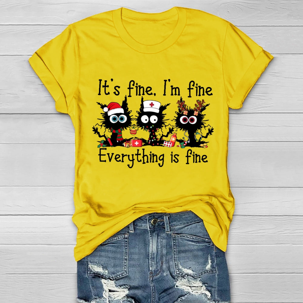 It'S Fine I'M Fine Everythig Is Fine Christmas Healthwear T-Shirt