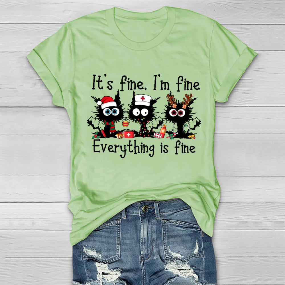 It'S Fine I'M Fine Everythig Is Fine Christmas Healthwear T-Shirt