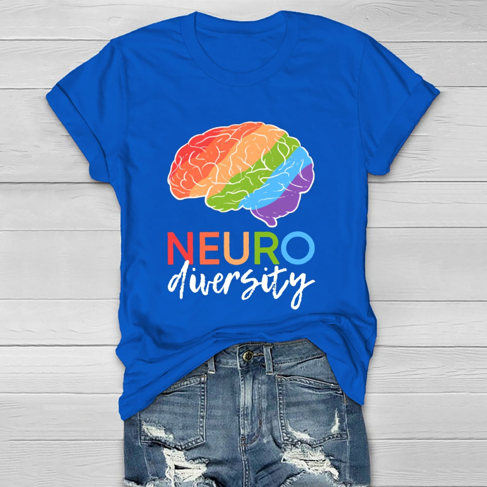 Neurodiversity Colorful Brain Healthwear T-shirt