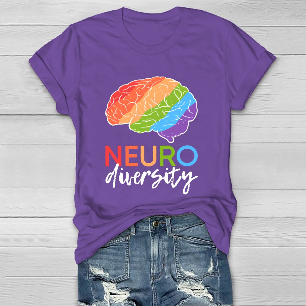 Neurodiversity Colorful Brain Healthwear T-shirt