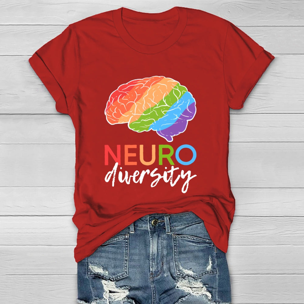 Neurodiversity Colorful Brain Healthwear T-shirt
