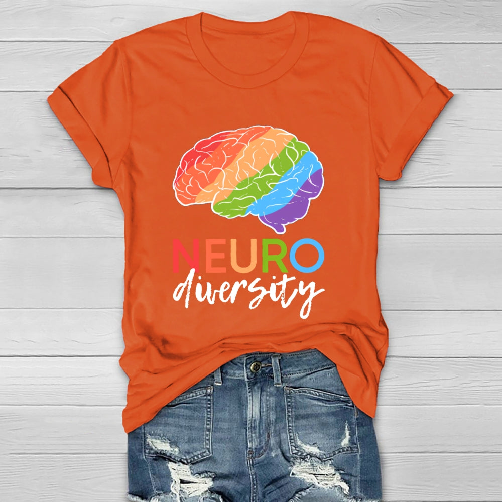 Neurodiversity Colorful Brain Healthwear T-shirt