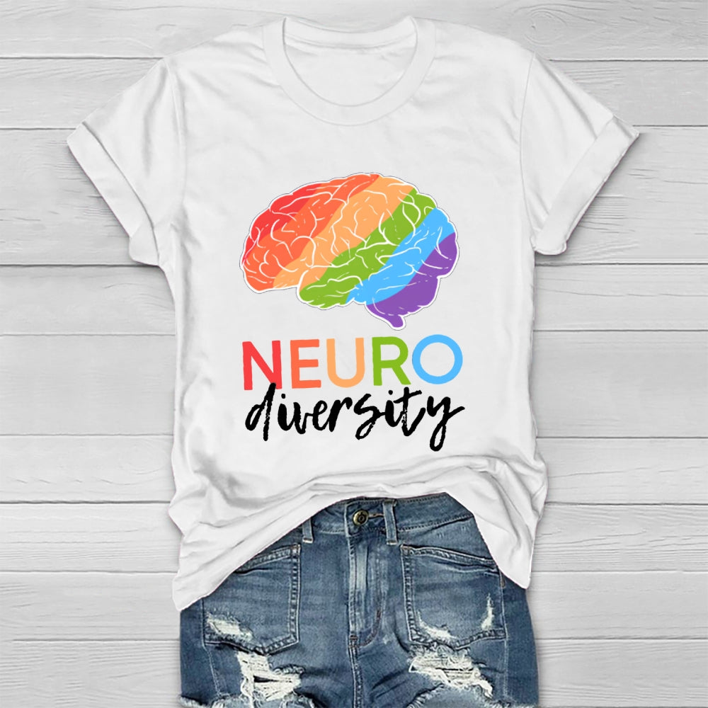Neurodiversity Colorful Brain Healthwear T-shirt